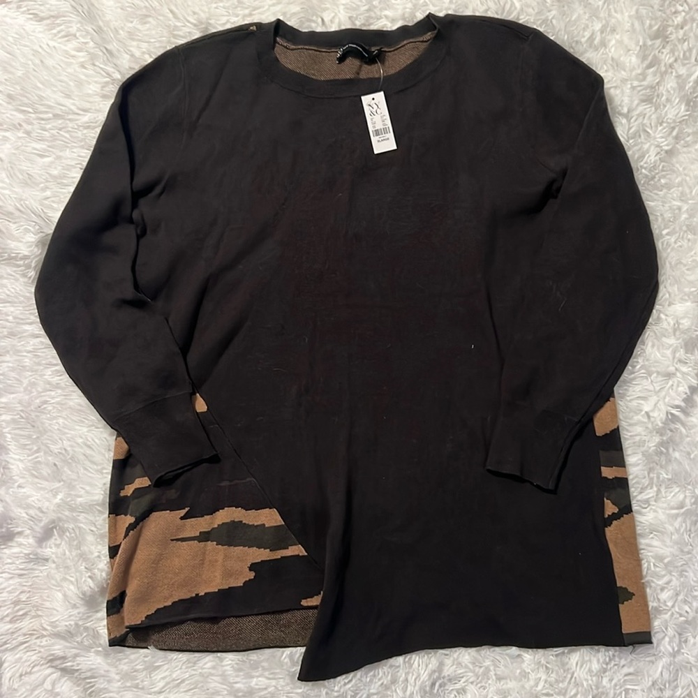 NY&Co Army green and camo tunic sweater Size XL